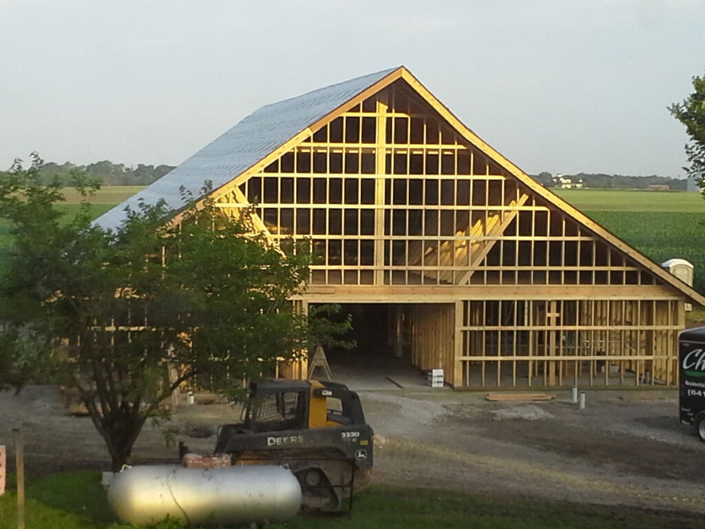 Barn Framed Up